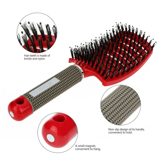 Salon-Style Wet Hairbrush with Scalp Massage